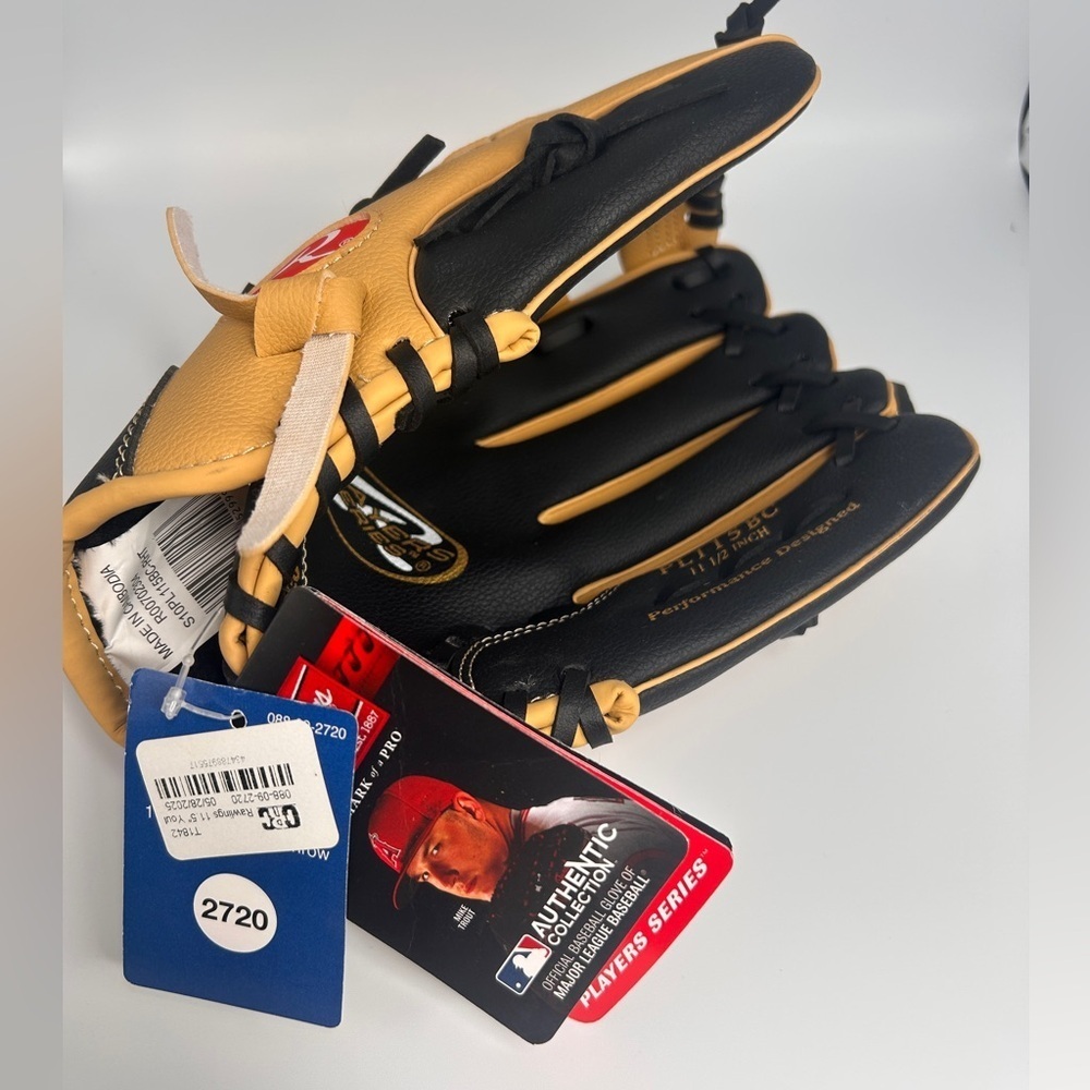 Rawlings 11.5” Youth Player Series Fielding Glove RH Throw Tan - Picture 3 of 12
